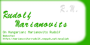 rudolf marianovits business card